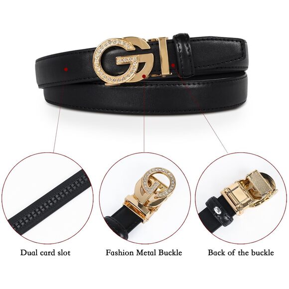 5971 Women\'s Leather Belt With Buckle- Ideal For Dresses, Jeans, main image 6